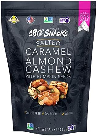 Salted Caramel Almond Cashew Squares