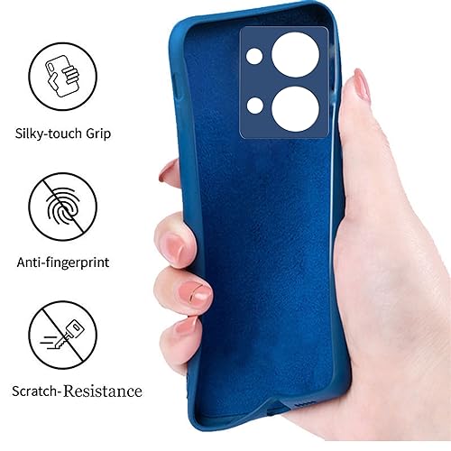 Image of A rtistque Liquid Silicone Matte Shockproof Flexible with Camera Protection Soft Back Cover Case for Oneplus Nord 3 - Blue