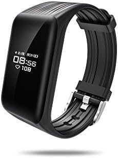 Fitness Tracker, Continuous Heart Rate Monitor, IP68 Waterproof, Bluetooth Smart Bracelet with Sleep Monitor, Sport Step Track Calories Track, Smart Band for iPhone and Android