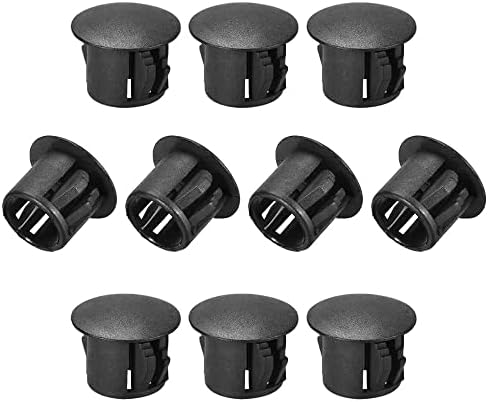 Screw Caps for Push-In Screw Covers Round Furniture Cover Caps Plastic White Cover Plugs for Pot Bore Caps for Drilling - black - 5cm