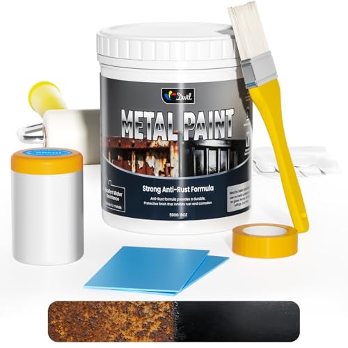 Metal Paint - Waterpoof Anti Rust Preventative - Black Paint for Metal - Door/Outdoor - Direct to