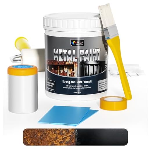 Metal Paint - Waterpoof Anti Rust Preventative - Paint for Metal - Door/Outdoor - Direct to Gate, Furniture, Fence, Railing, Craft and More, 25-30sq.ft, 16oz (black, 16 Ounce)