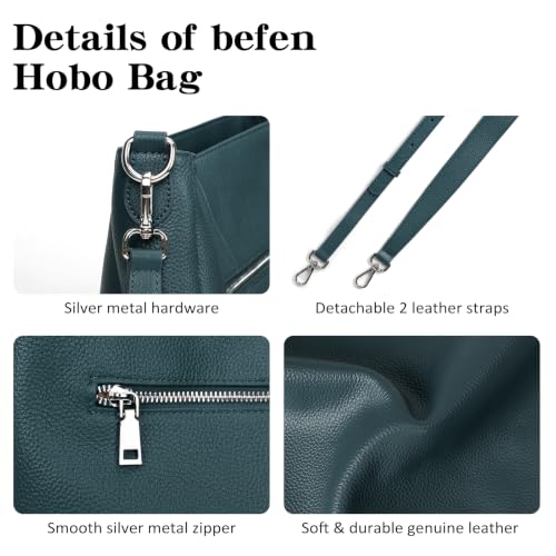 Image of befen Soft Genuine Leather Hobo Bags Purse for Women Crossbody Shoulder Bag