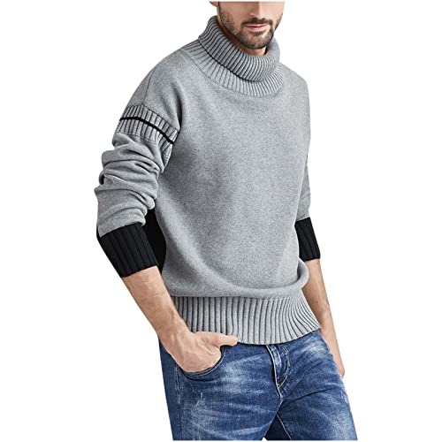 Dgoopd Men's Sweater Crewneck Long Sleeve Sweaters Casual Pullover Sweater Cable Knit Pullover Warm Winter Fashion Tops