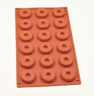 Selecto Bake Silicone Donut Molds 18-Cavity Doughnut Mould Non-Stick Donut Mould Baking Tray Donut Baking Pans for Making Doughnuts Cake Biscuit BPA Free Mini Cake Molds Tray for DIY