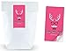 10 Papiertüten Adventskalender Weihnachten WEIß 17 x 26 cm + 10 Aufkleber Etikett rechteckig HIPSTER HIRSCH WEIHNACHTSHIRSCH HO HO HO PINK ROSA • Weihnachtsverpackung Verpackung