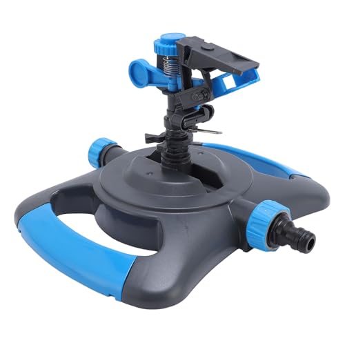 Arroseur d'eau Extérieur, Arroseur Automatique de Pelouse à Rotation à 360 °, Arroseur d'herbe Polyvalent avec Buse à Bras Oscillant et Buse de Pulvérisation pour Jardin et Cour