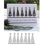 Christmas Tree Edge Metal Die Cuts,Merry Christmas Star Heart Cutting Dies Cut Stencils for DIY Scrapbooking Album Decorative Embossing Paper Dies for Card Making