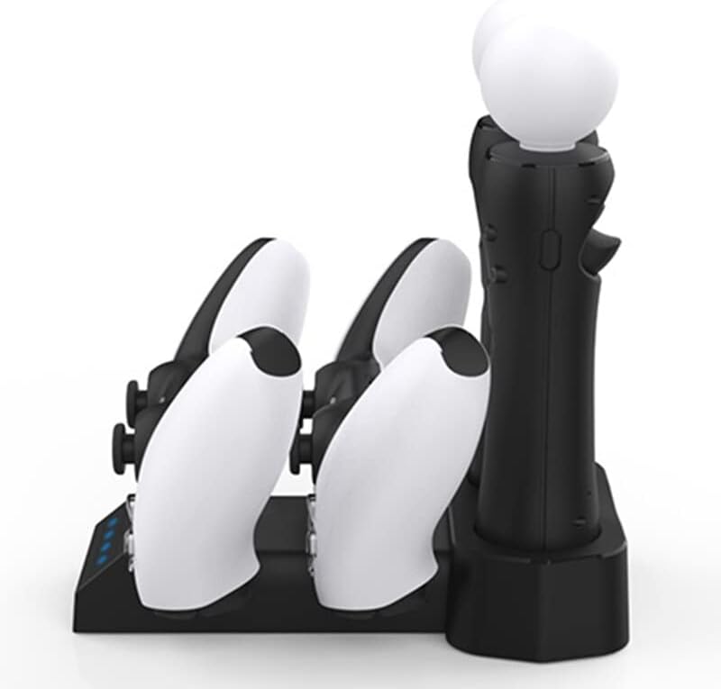 Portable 4 in 1 for PS5 Controller Charger Dock Station for PS VR Move Charging Stand for PS VR Move Controllers