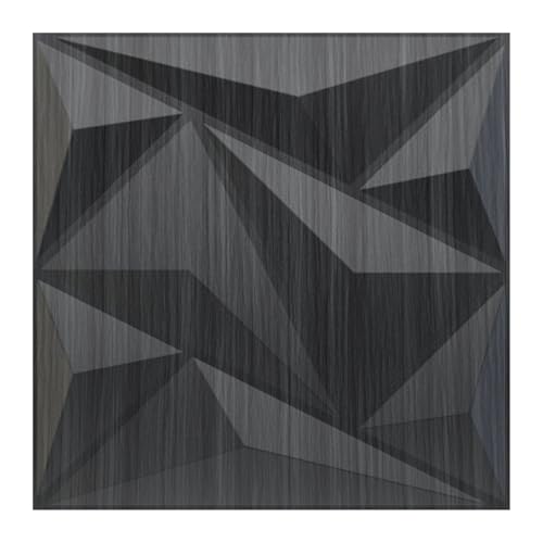 Image of Kayra Decor Wall Panels for Bedroom Alps Design Grey Pine Wood Color 19.7 inch x 19.7 inch (Pack of 12) - Covers 32.34 Sq. Ft.