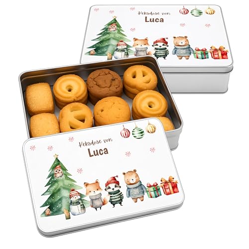 Kidsmood - Keksdose aus Metall – Personalisierte Weihnachtsdose zum...