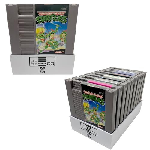 Image of Collector Craft, White, NES Compatible Cartridge Holder, NES Game Tray, Holds 10 Games, Clutter Reducing, Retro Video Game Collection, Works with Nintendo Entertainment System NTSC and PAL Cartridges