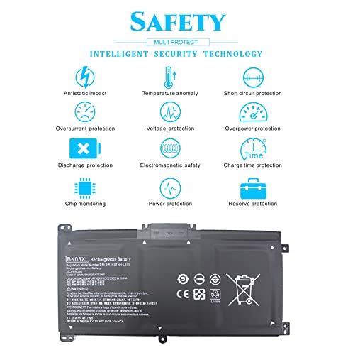 Laptop Bk03Xl 916811-855 Battery For Hp Pavilion X360 Convertible 14-Ba000 14M-Ba0Xx 14M-Ba000 14M-Ba011Dx 14M-Ba013Dx 14M-Ba015Dx 14M-Ba114Dx 14-Ba253Cl 14-Ba125Cl 14-Ba175Nr 916366-421 541 Lb7S Ub7G #TOP4