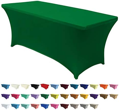 ABCCANOPY Spandex Tablecloths for 6 ft Home Rectangular Table Fitted Stretch Table Cover Polyester Tablecover Table Toppers