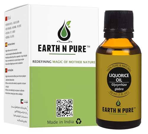 Image of Earth N Pure Liquorice (Licorice) Oil for Skin Nourishment and Body Care | 30 ML