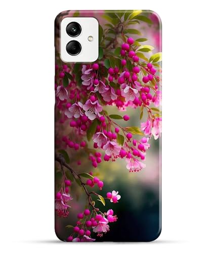 Image of Pink Floral Flowers Printed Hard Back Case Cover Compatible for Samsung Galaxy M13 5G | Samsung M13 5G (Multicolor) - D1662