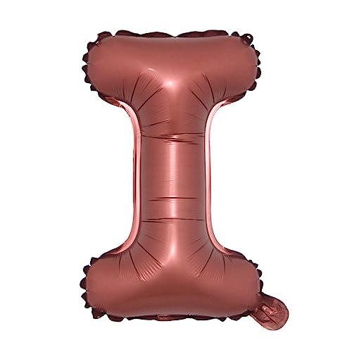 Chocolate Color Letter Number Foil balloons 1pc 16inch Alphabet Digital Inflatable Balloons Wedding birthday Party DIY Decorations (16 inch Chocolate I)