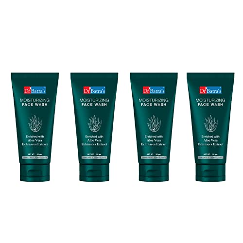 Image of Dr Batra's Face Wash Moisturizing, Enriched with Aloe Vera & Echinacea, Natural shield for skin, Face Wash for Clear Skin (50g, Pack Of 4 For Men And Women)