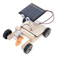 UPKOCH Educational Science Kit Diy Solar Car Kit for Kids Ages 8 | Build Your Own Solar Powered Car Toy with Wooden Parts Stem Learning Project No Battery Required 6X4X1In
