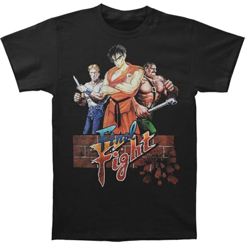 OSSMHP Men's Final Fight (Video Game) Final Fight Slim Fit T-Shirt Medium Black BlackM