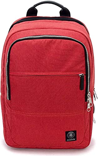 Zaino Ufficio INVICTA BIZ M - Rosso - Porta Laptop fino a 15,6'' - Presa Usb - Lavoro