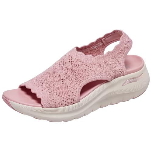 Image of Skechers Women's Arch Fit 2.0 - Flawless Choice | Arch Fit 2.0 Sandal, Yoga Foam Cushioned Footbed, Machine Washable, Stretch Fit, APMA Seal of Acceptance