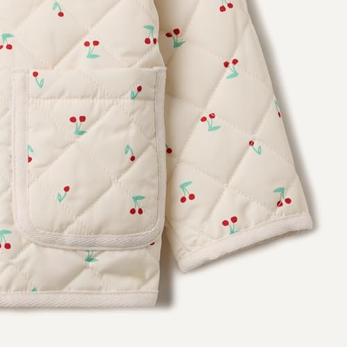 Image of Amazon Essentials x Sofia Grainge Toddler and Baby Girls' Midweight Quilted Field Jacket with Ruffle
