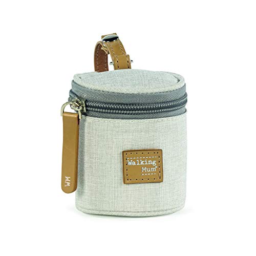 Walking Mum Portachupete Baby Nature Sand. Funda Guarda Chupetes Y Tetinas De Biberón. Asa De Mano Con Clip Para Colgar En El Cochecito O Bolso Cambiador. Color Beige. Medidas 7x9x7 Cm, Beige Sand