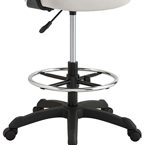 Image of Modway Thrive Drafting Chair - Tall Office Chair for Adjustable Standing Desks in Gray
