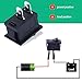 Twidec/5Pcs Rocker Switch AC 6A/250V 10A/125V SPST 2 Pins 2 Position ON/Off Car Boat Square Black Rocker Switch Toggle with Pre-soldered Wires KCD1-1-101-ON-OFF-X