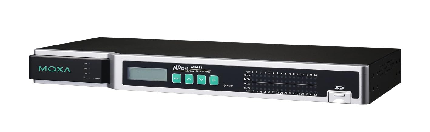 MOXA Nport 6610-32 32 Port RS-232 Secure Device Server, 100V~240VAC