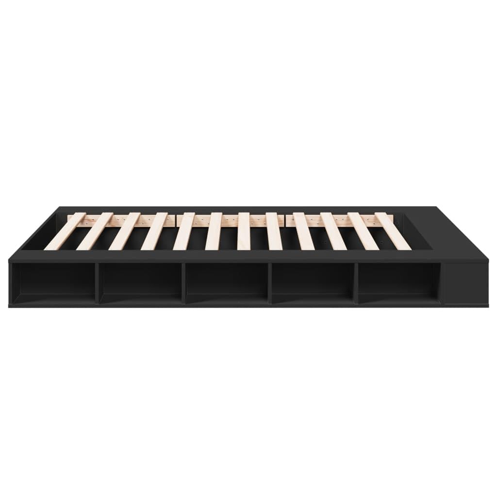 Legno multistrato con contenitore design moderno nero 160x200 cm