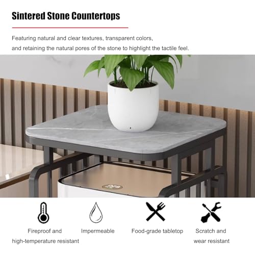 Meuble de rangement sous vide robot et table de chevet peu encombrant