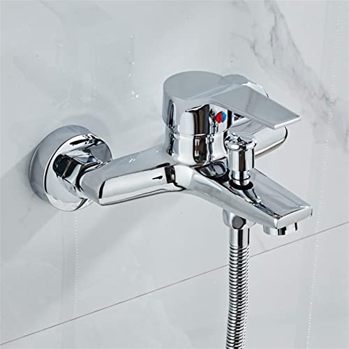 Robinet de douche de salle de bain mural avec mitigeur de bain noir