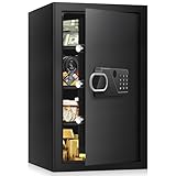 Caja fuerte grande 5.0 Cuft para uso en el hogar, a prueba de fuego y agua, caja fuerte de seguridad digital antirrobo con...