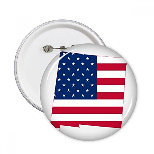 Cadeau USA badge Nouveau-Mexique rond en lot de 5 pièces de taille XXL pour les fans d'Amérique