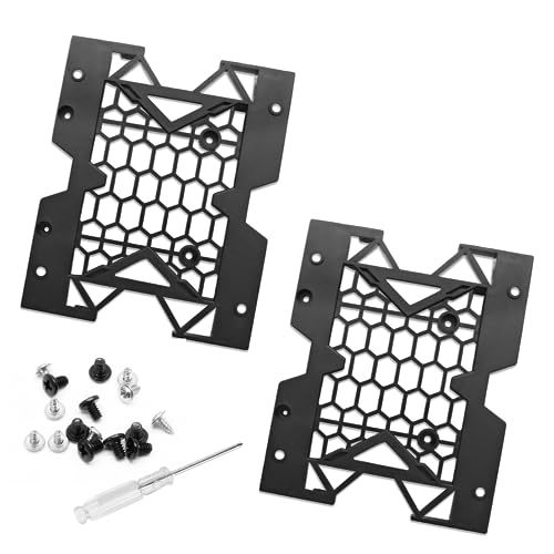 Image of 2pcs 2.5'' SSD 3.5''HDD to 5.25'' Mounting Bracket, SSD HDD Tray Caddy Hard Drive Bays Adapter with Mounting Bracket for Cooling Fan