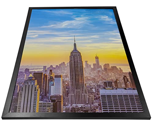 Frame Amo 22X34 Black Modern Picture Or Poster Frame, 1 Inch Wide Border, Smooth Wrap Finish, Acrylic Face #TOP2