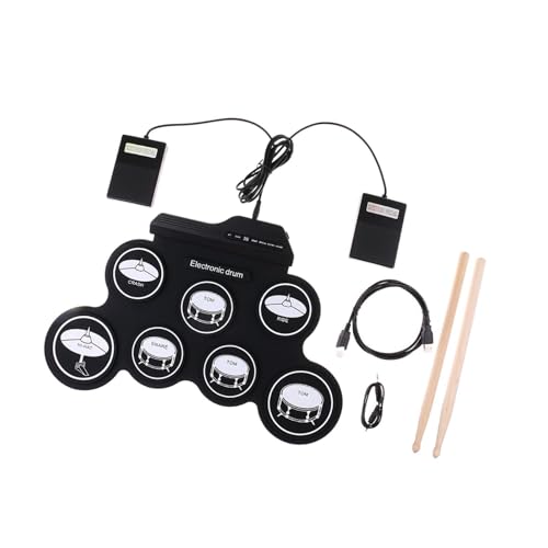 Batterie électronique compacte silicone instrument percussion portable et kit complet