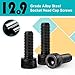 GuoYomm M12-1.75 x 60mm 5pcs Hex Socket Head Cap Screws Bolts, 12.9 Grade Alloy Steel, Black Oxide Finish, Metric Allen Drive, Full Thread