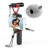 Movo Smartphone Video Rig with Shotgun Microphone, Grip Handle, Wrist Strap for...