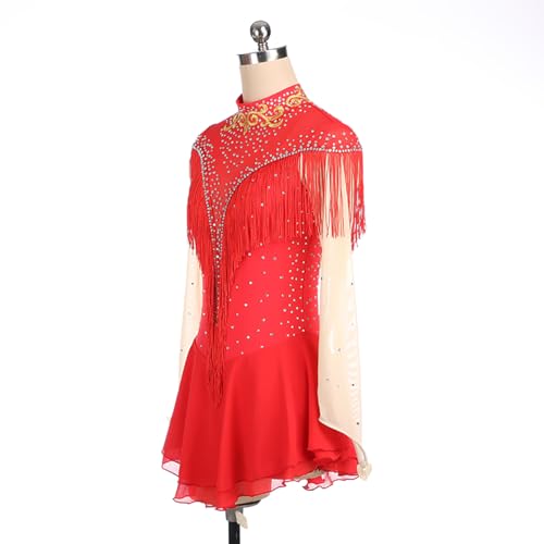 VVieer Collant de ginástica rítmica para competição profissional de patinação artística saia esporti