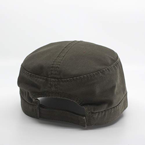 Image of The Vintage Year Heavy Stitching Washed Cotton Cadet Hat - Durable Military Baseball Cap for Men & Women, Outdoor Casual Wear