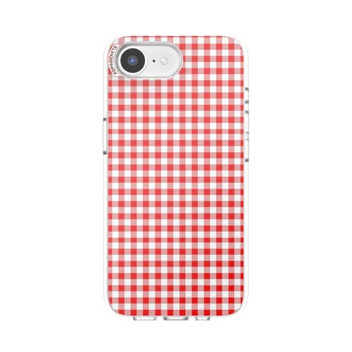 PopSockets iPhone 16E/17E Phone Case with MagSafe- Rosso Gingham