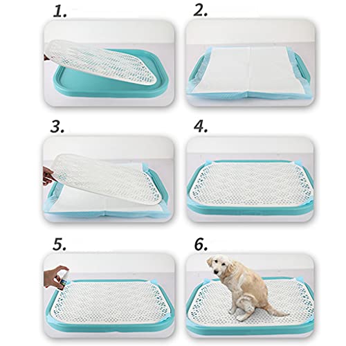Hond Potje Toilet, IJzeren Huisdier Trainingsbak Puppy Pee Pad Houder Metalen Gaas Pads Lade, Doggie Toilet Potje Trainer Huisdier Kattenbak voor Binnen Buiten Balkon (Medium