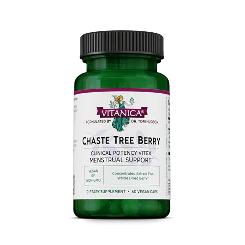 Vitanica Chaste Tree Berry - Vitex - Hormonal Balance Support Supplement with Chaste Tree Berry Extract - Ovulation Support Supplement for Women - Menstrual Cycle Health Support - Vegan - 60 Capsules