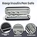 YCQDDA Insulin Pen Travel Case for 1 Pen, 3 Needles & 1 Cartridge – Portable Hard Shell Organizer for Diabetic Supplies – Compact Storage Holder for Daily or Travel Use (Case Only) (Black)