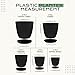 Utopia Home - Plant Pots Indoor with Drainage - 7/6.6/6/5.3/4.8 Inches Home Decor Flower Pots - Pack of 10 Plastic Planters for Indoor Plants, Cactus, Succulents Pot - Black