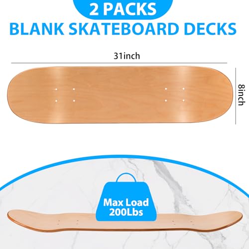TLHB 2PCS Blank Skateboard Deck