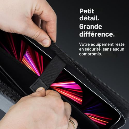 Conférencier support document A4 Vebon avec fermeture éclair et rangement